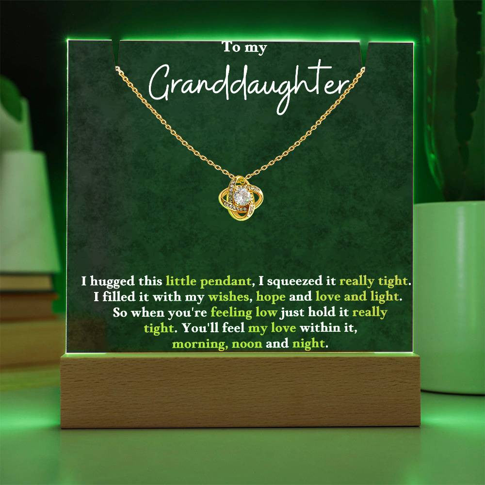Granddaughter Acrylic Love Knot Necklace Gift Set-[Heartfelt Family Gift]