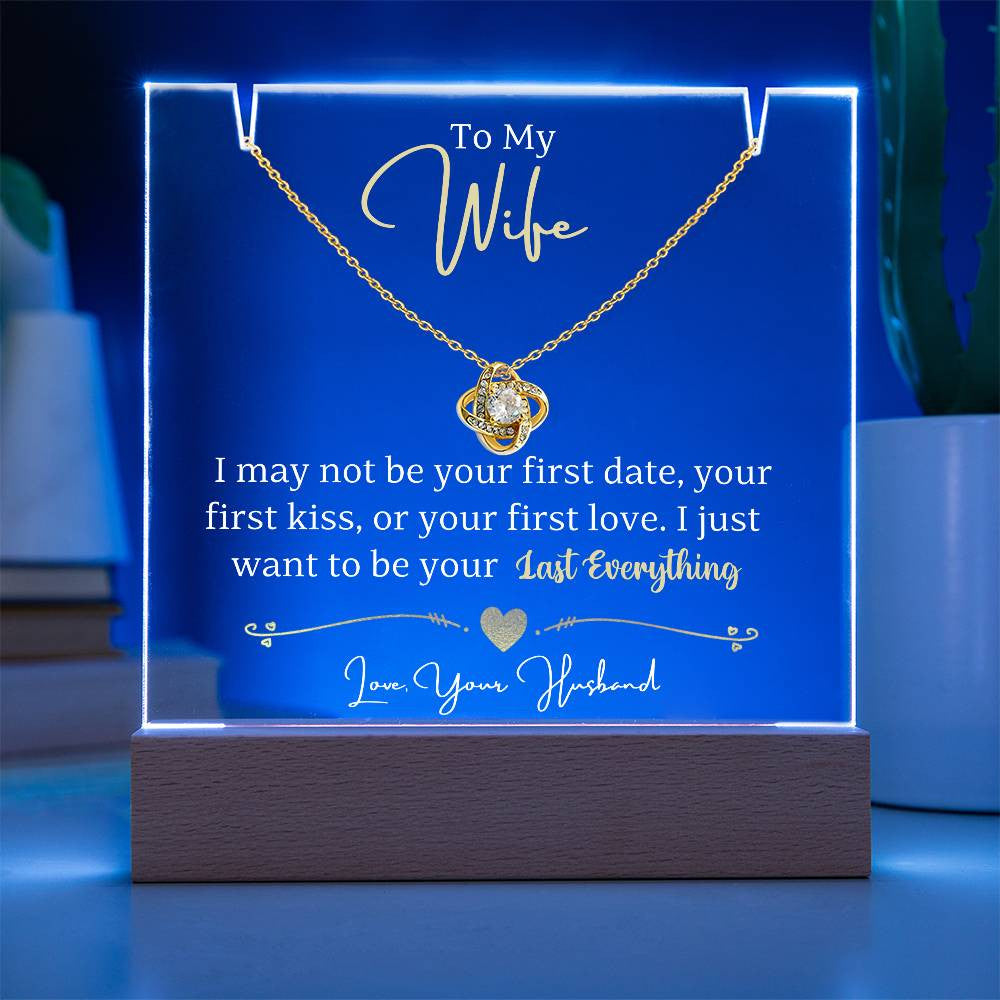 Wife Acrylic Love Knot Necklace Gift Set-[Heartfelt Family Gift]