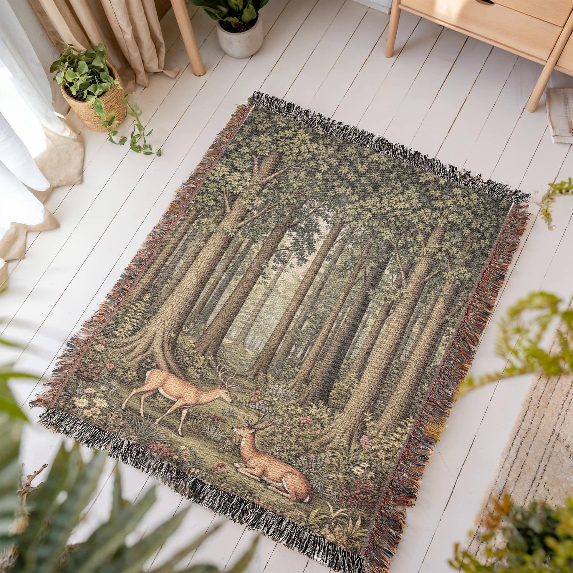 Heirloom Artwork Woven Blanket (Portrait)-[Heartfelt Family Gift]