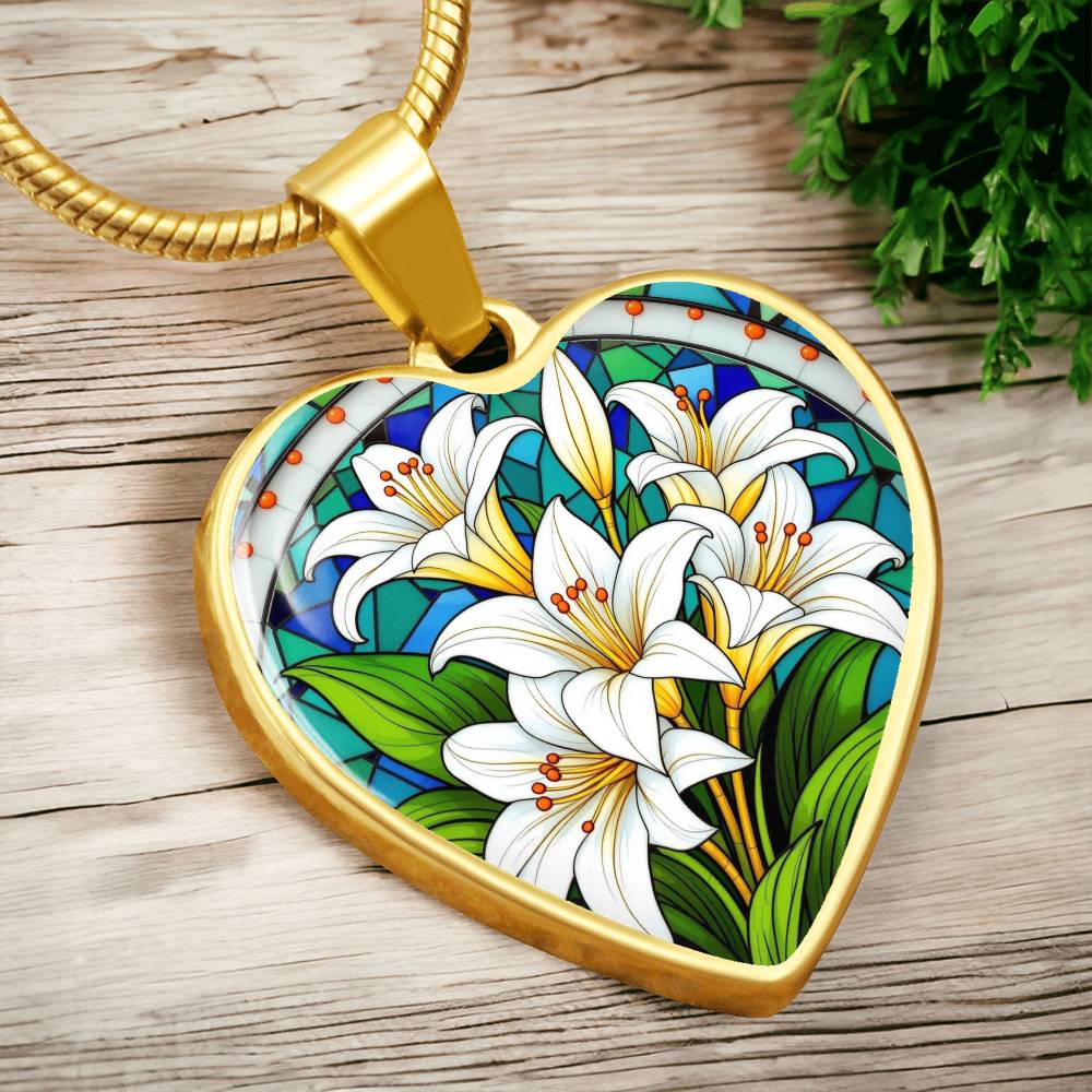 Lily of The Valley Necklace with Engraving