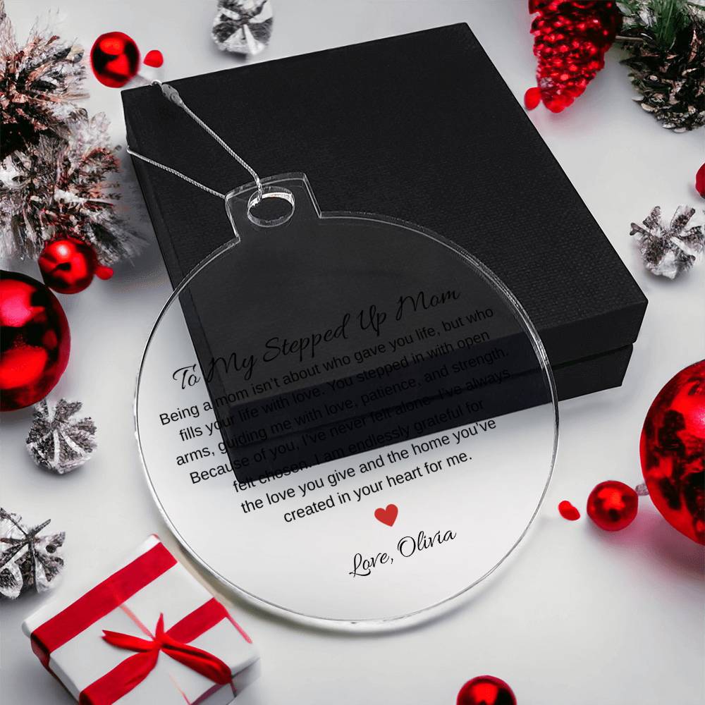 Stepped Up Mom Acrylic Ornament Plaque