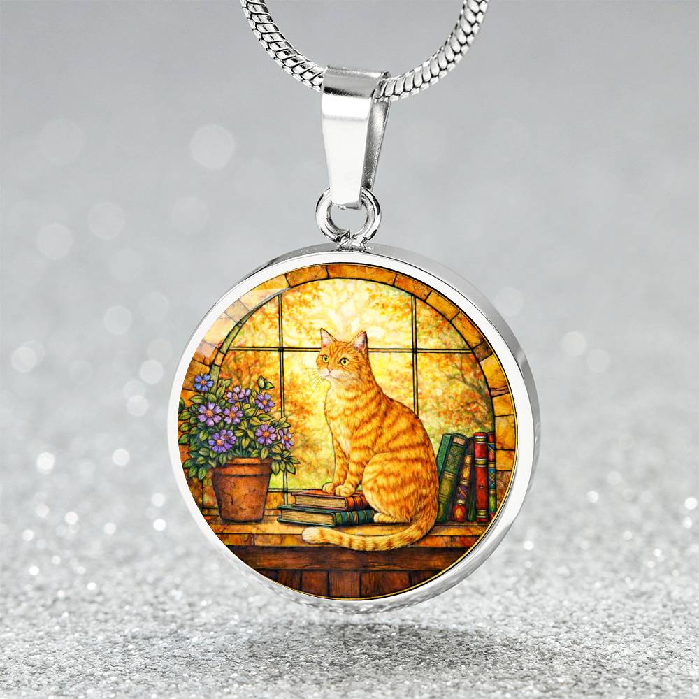 Cat Necklace with Engraved Pendant, Personalized Pet Jewelry, Unique Cat Lover Gift, Custom Photo Necklace, Keepsake with Optional Engraving