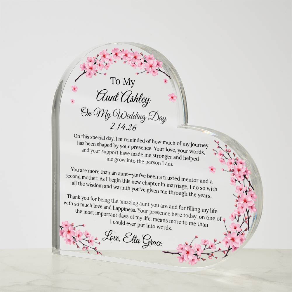 Personalized Wedding Gift for Aunt