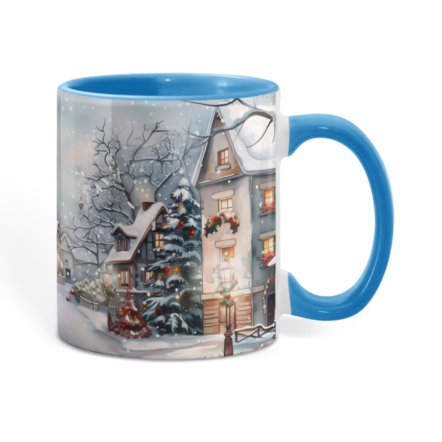 Christmas Winter Wonderland Color Accent Mugs
