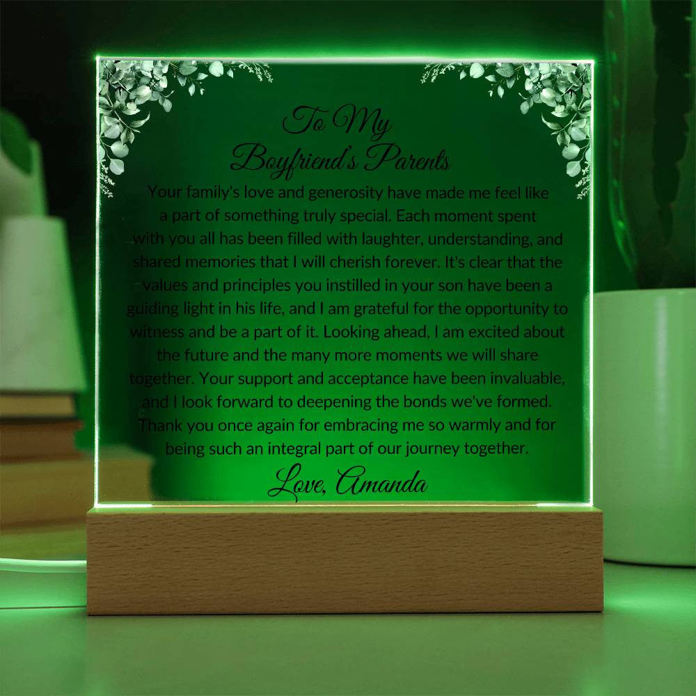 Boyfriends Parents Acrylic Plaque-[Heartfelt Family Gift]