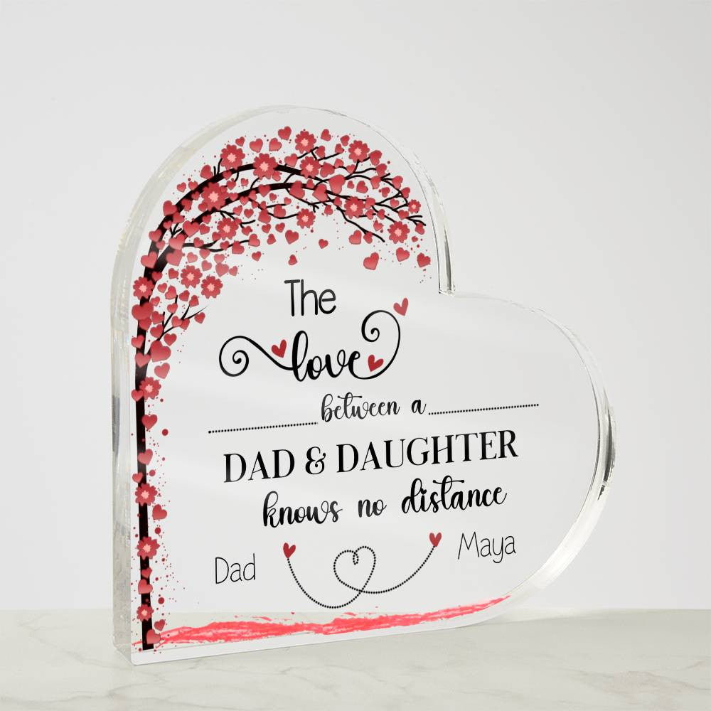 Dad and Daughter Acrylic Plaque-[Heartfelt Family Gift]