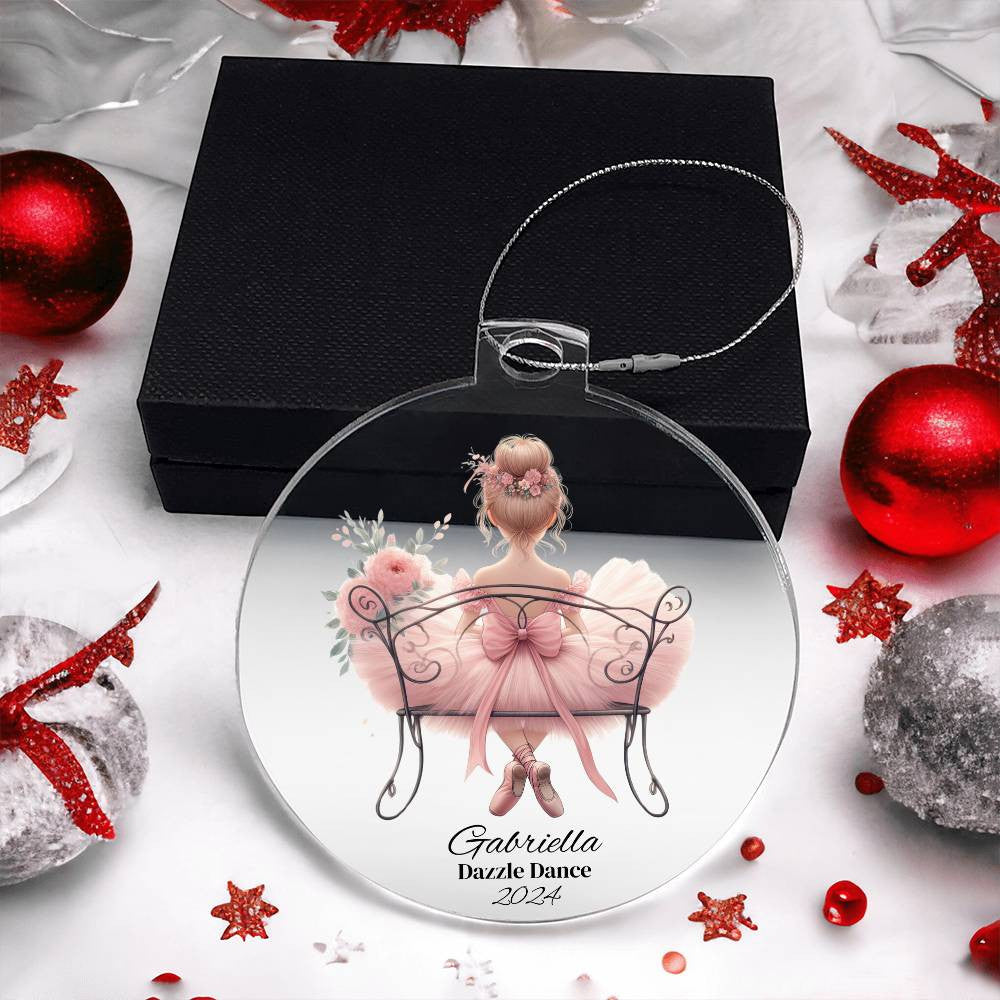 Ballerina Acrylic Christmas Ornament Dance Recital Gift-[Heartfelt Family Gift]
