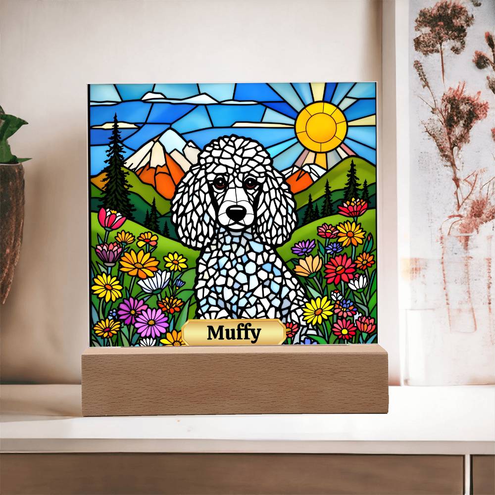 Poodle Lighted Plaque