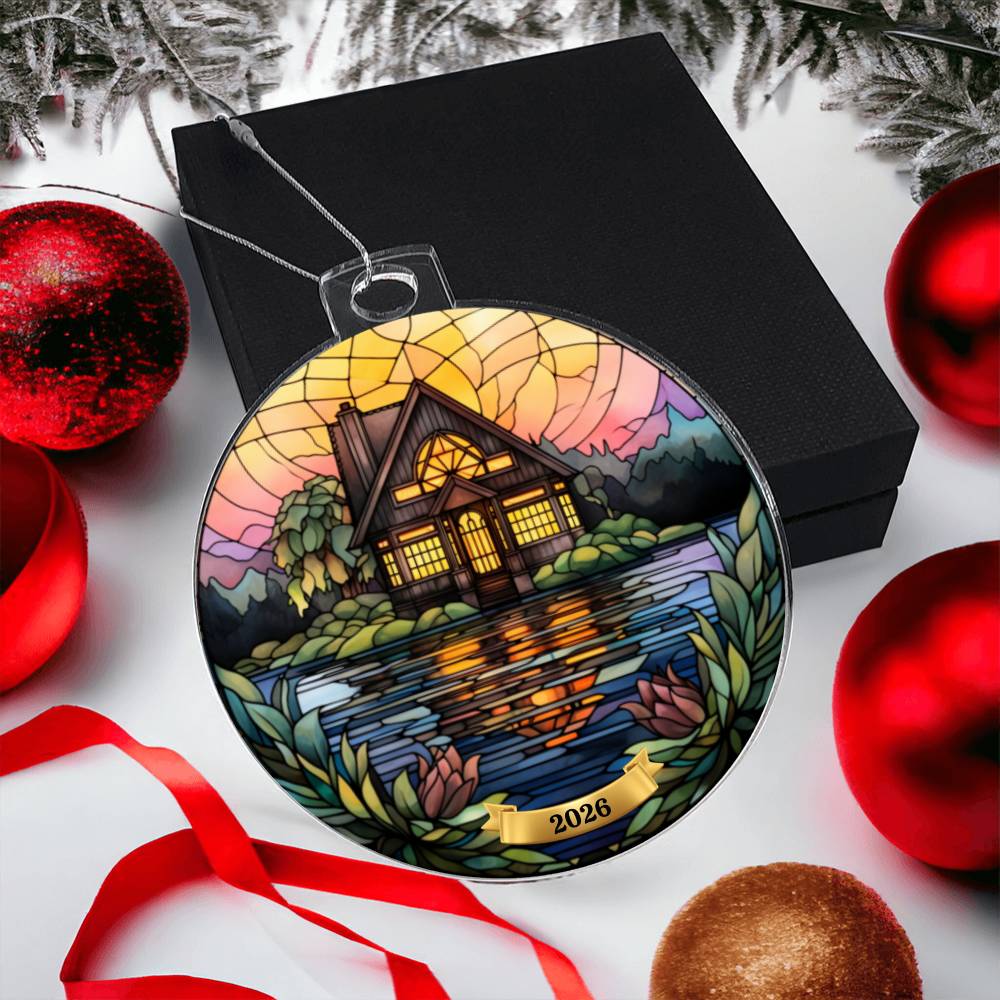 Personalized Lake House Ornament