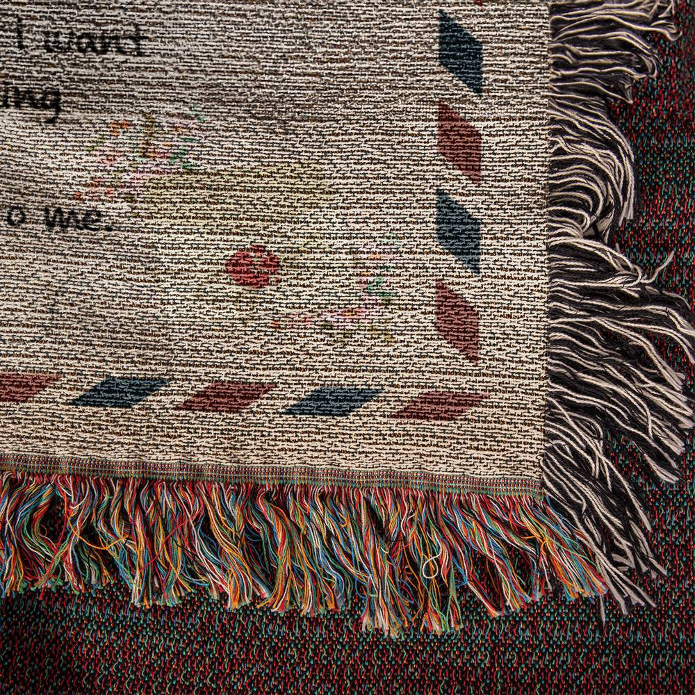 Heirloom Artwork Woven Blanket (Portrait)-[Heartfelt Family Gift]