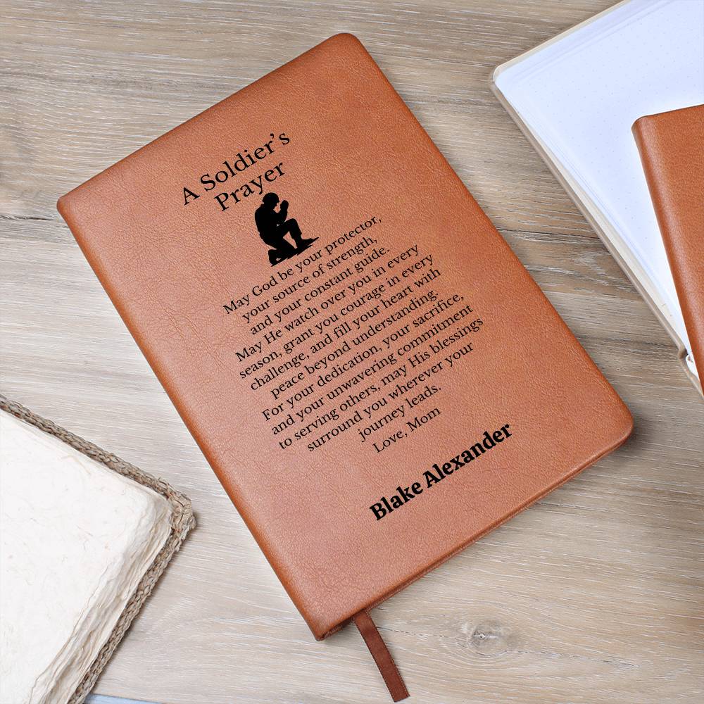 Soldier's Prayer Journal, Personalized Deployment Gift, Military Prayer Notebook