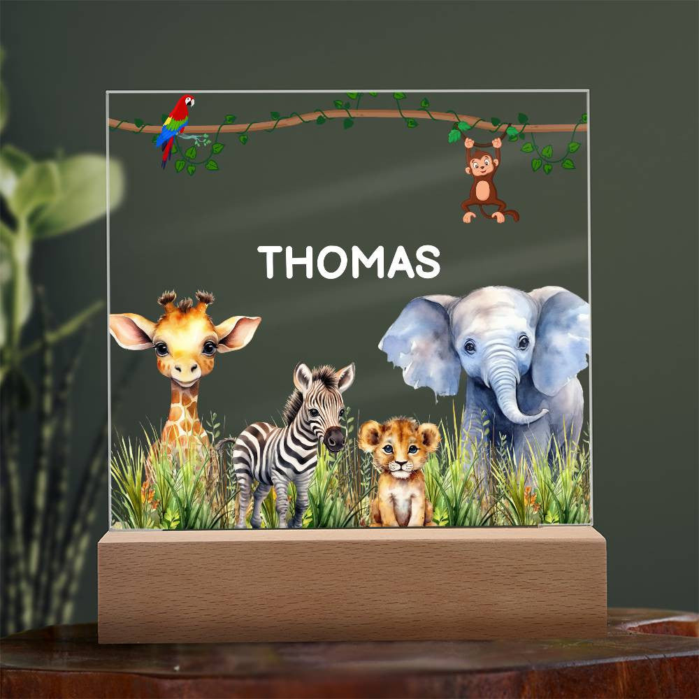 Personalized Name Safari Animals Nightlight-[Heartfelt Family Gift]