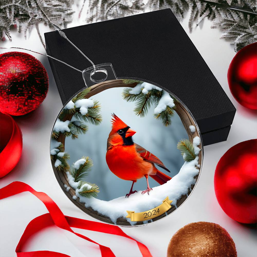 Personalized Cardinal Christmas Ornament
