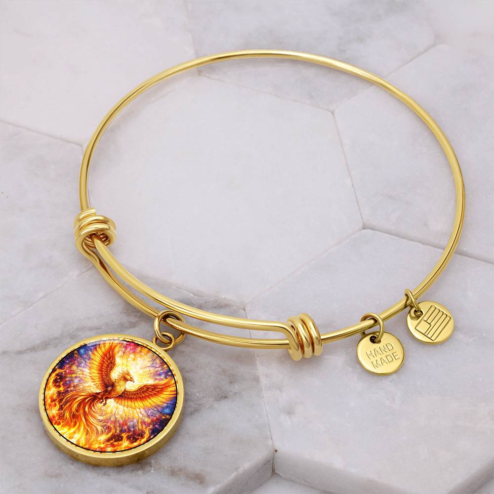 Rising Phoenix Personalized Engraved Necklace Bracelet or Keychain