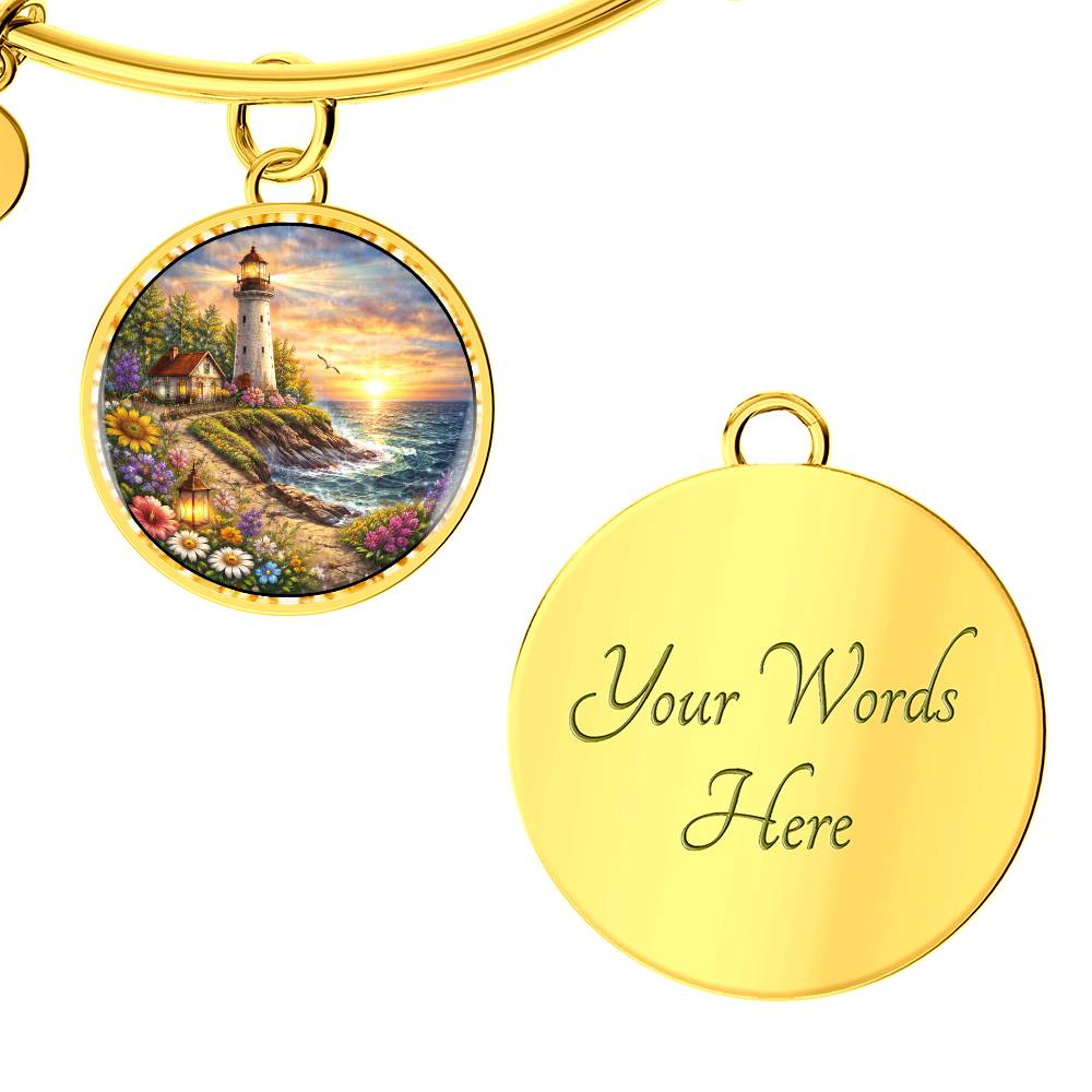 Lighthouse Personalized Engraved Necklace Bracelet or Keychain