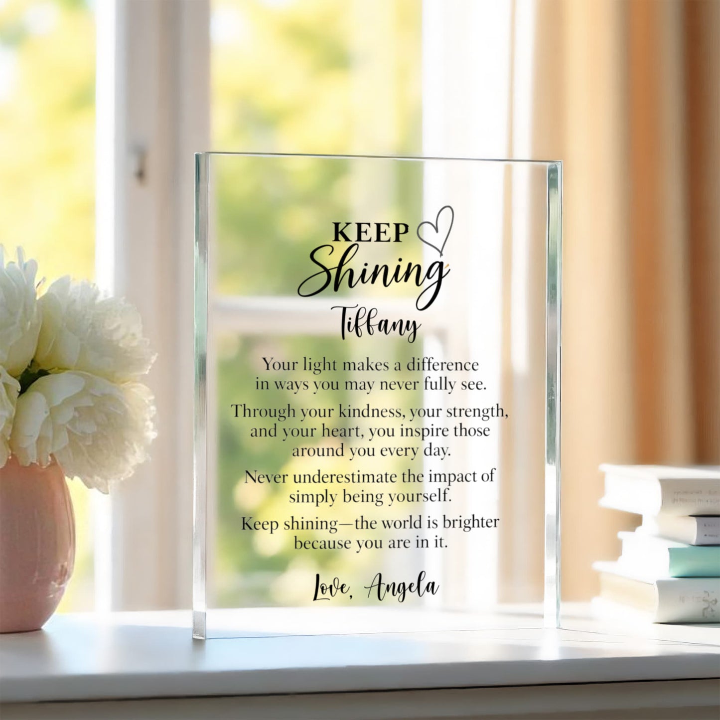 Difference Maker Acrylic Plaque, Inspirational Appreciation Gift for Mentor, Leader, Nurse, Teacher, or Friend