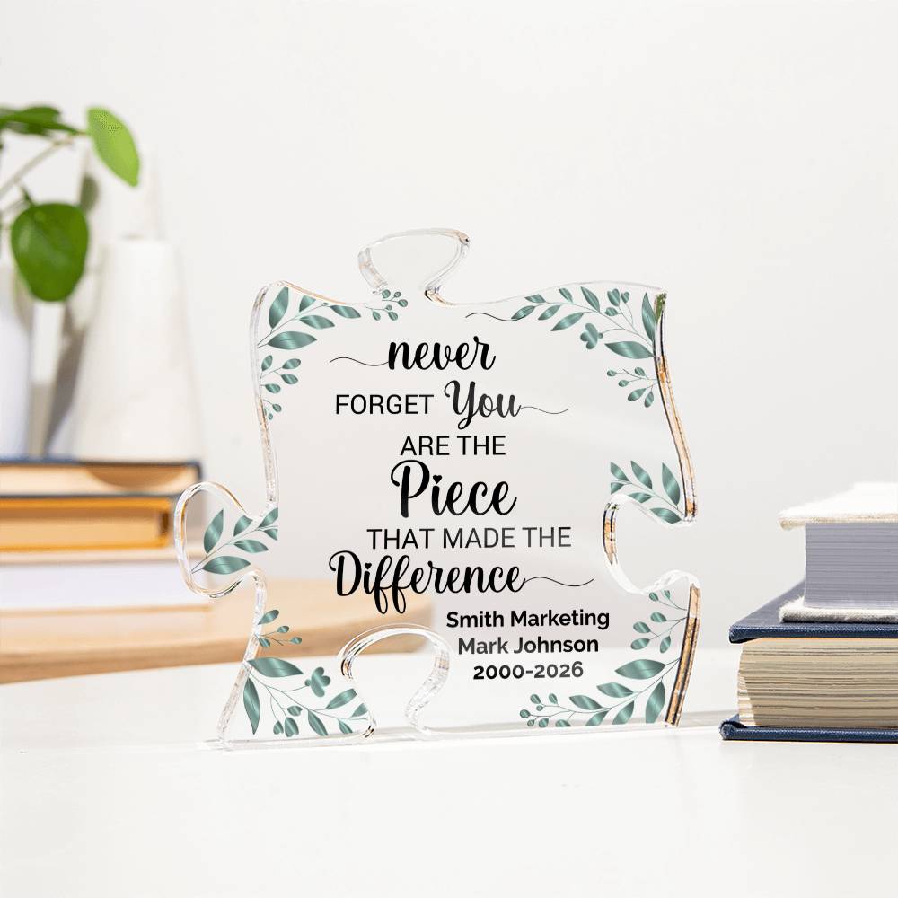 Personalized Difference Maker Plaque For Coworker Teacher Retirement