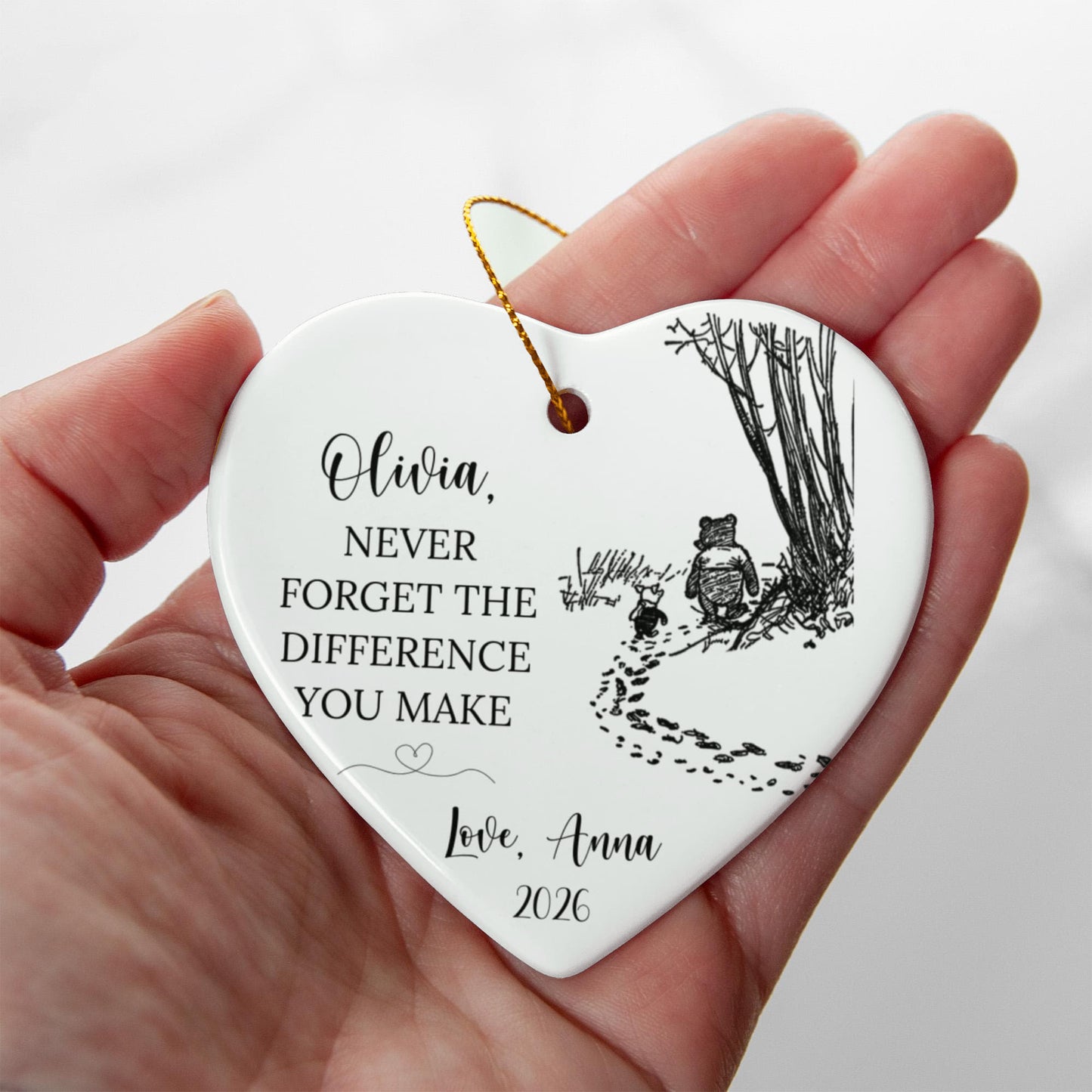 Difference Maker Heart Ornament