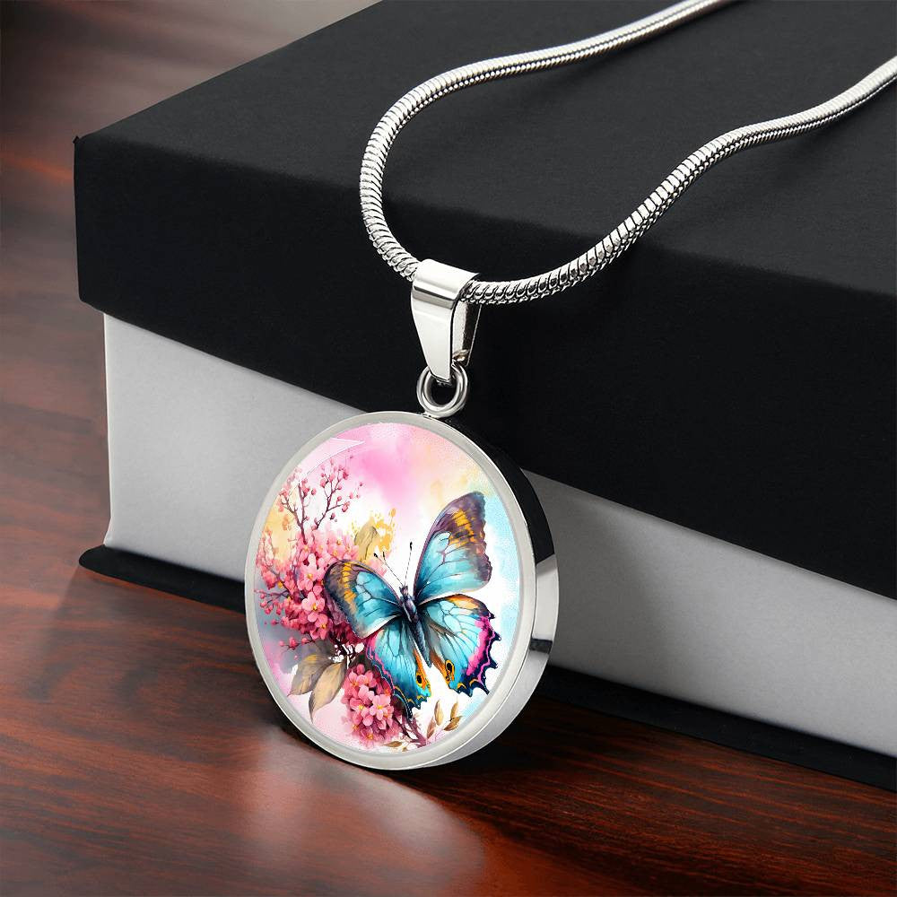 Butterfly Pendant Necklace in Gold or silver-[Heartfelt Family Gift]