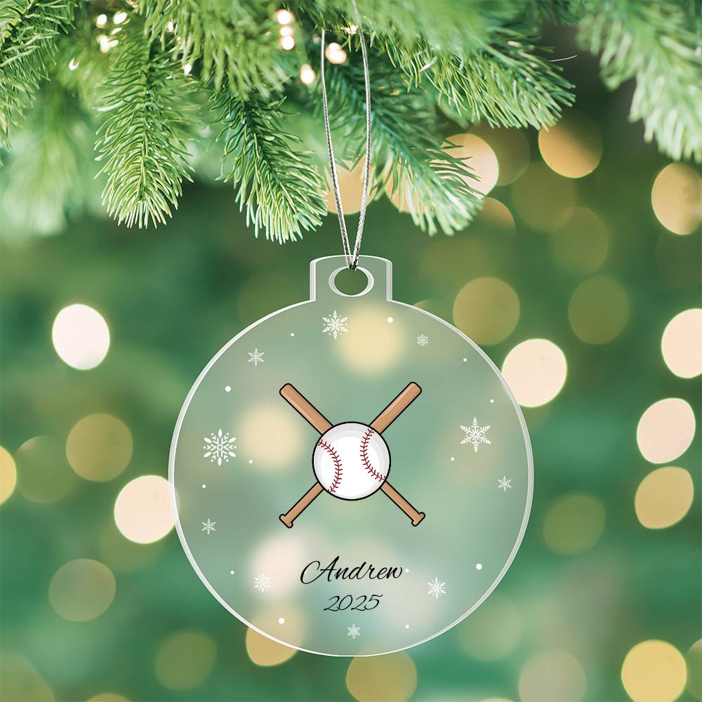 Baseball Christmas Tree Ornament