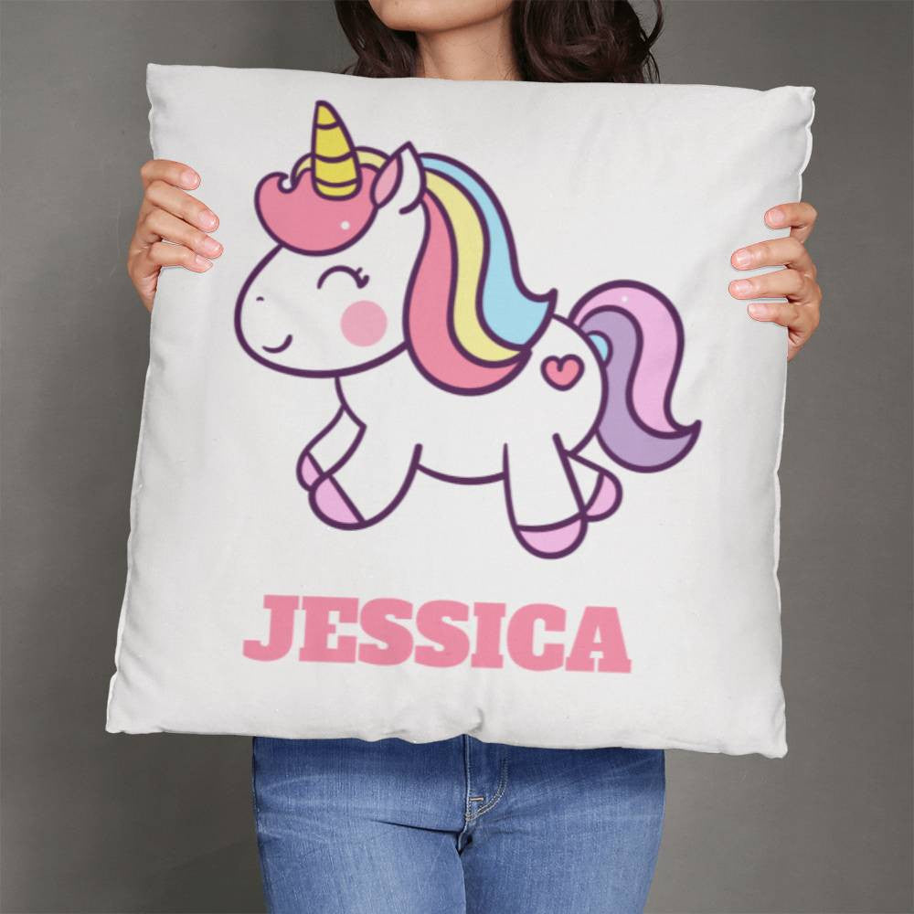 Unicorn Double Sided Pillow with Name-[Heartfelt Family Gift]