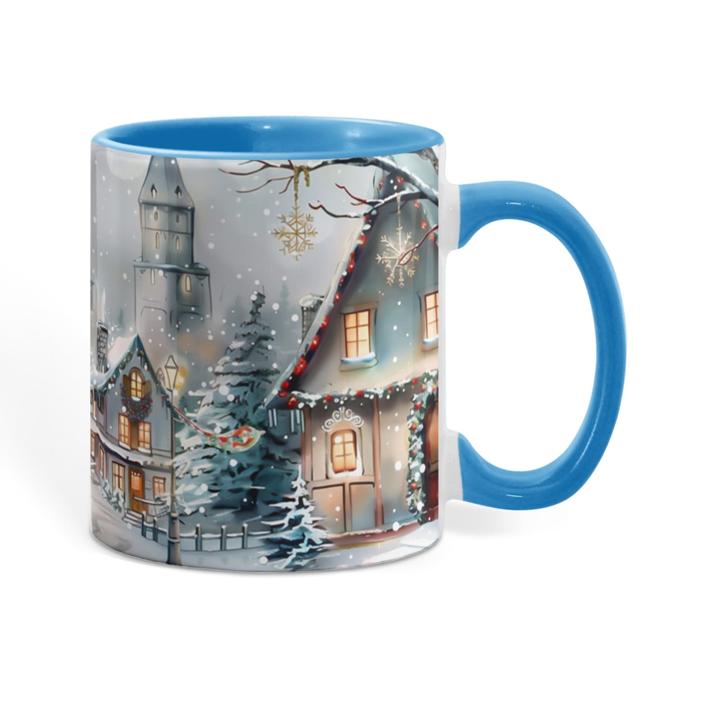Christmas Winter Wonderland Color Accent Mugs