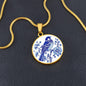 Blue Bird China Pattern Pendant Necklace-[Heartfelt Family Gift]