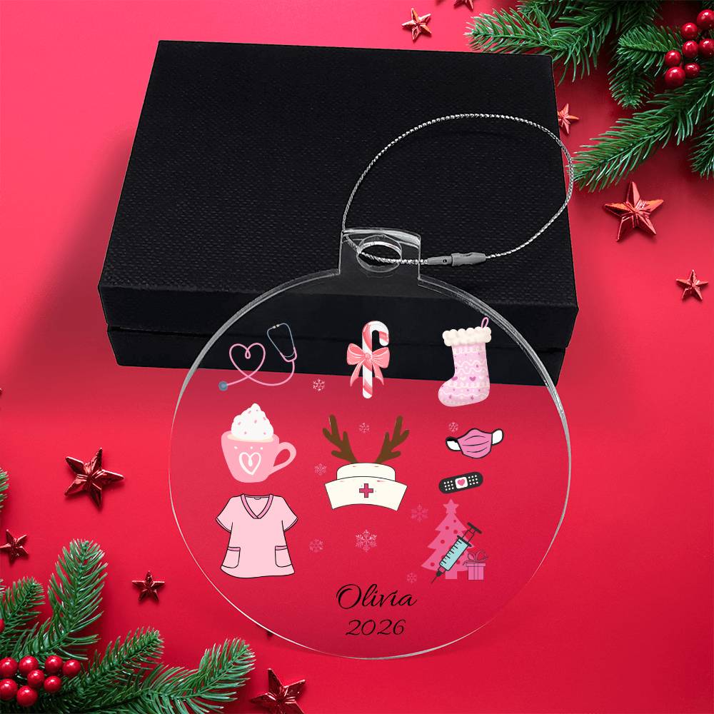 Nurse Acrylic Christmas Ornament