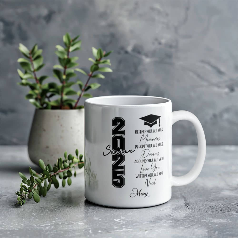 Class of 2025 Graduation White Ceramic Mug-[Heartfelt Family Gift]