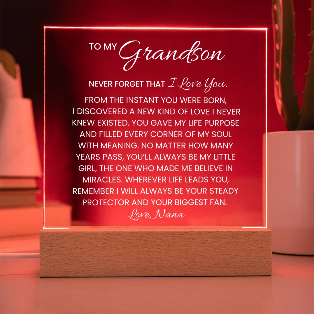 Grandson Acrylic Plaque Gift
