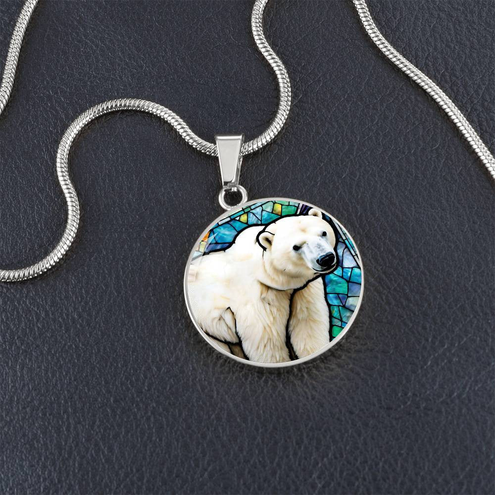 Polar Bear Necklace, Polar Bear Charm Bangle Bracelet, Polar Bear Jewelry, Gift for Polar Bear Lover, White polar bear, Polar Bear charm-[Heartfelt Family Gift]