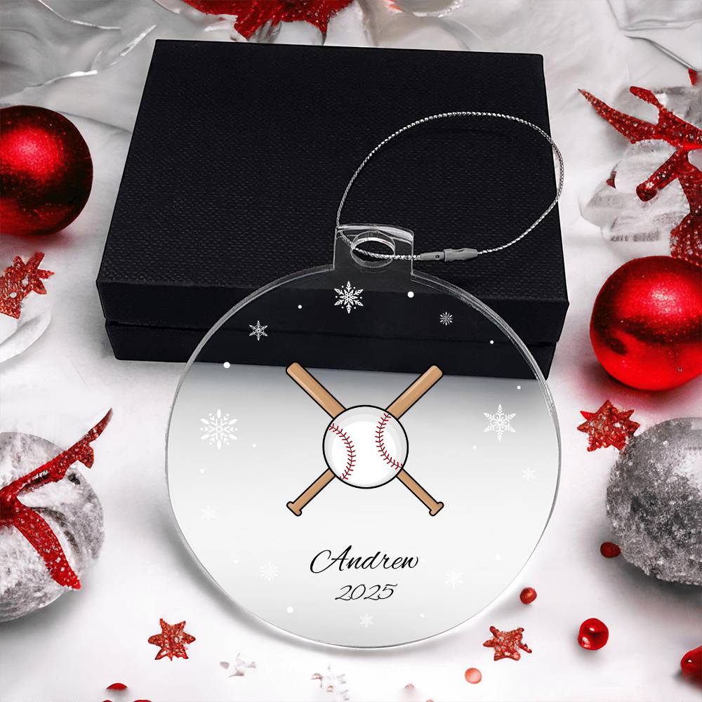 Baseball Christmas Tree Ornament