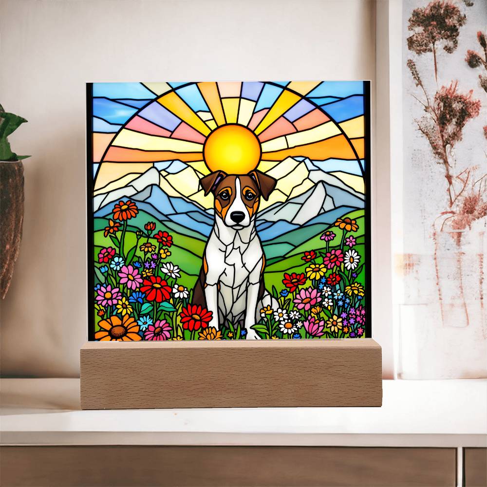 Jack Russel Dog Lighted Plaque