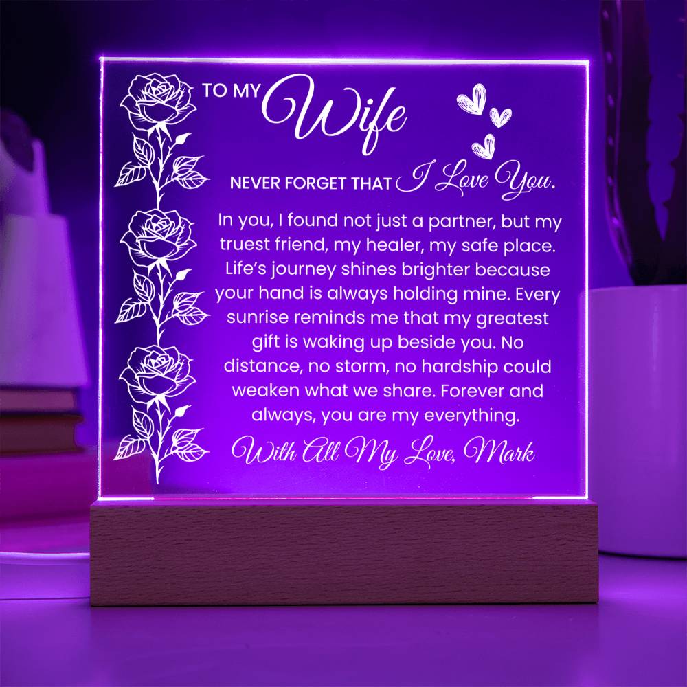Wife Acrylic Plaque Gift