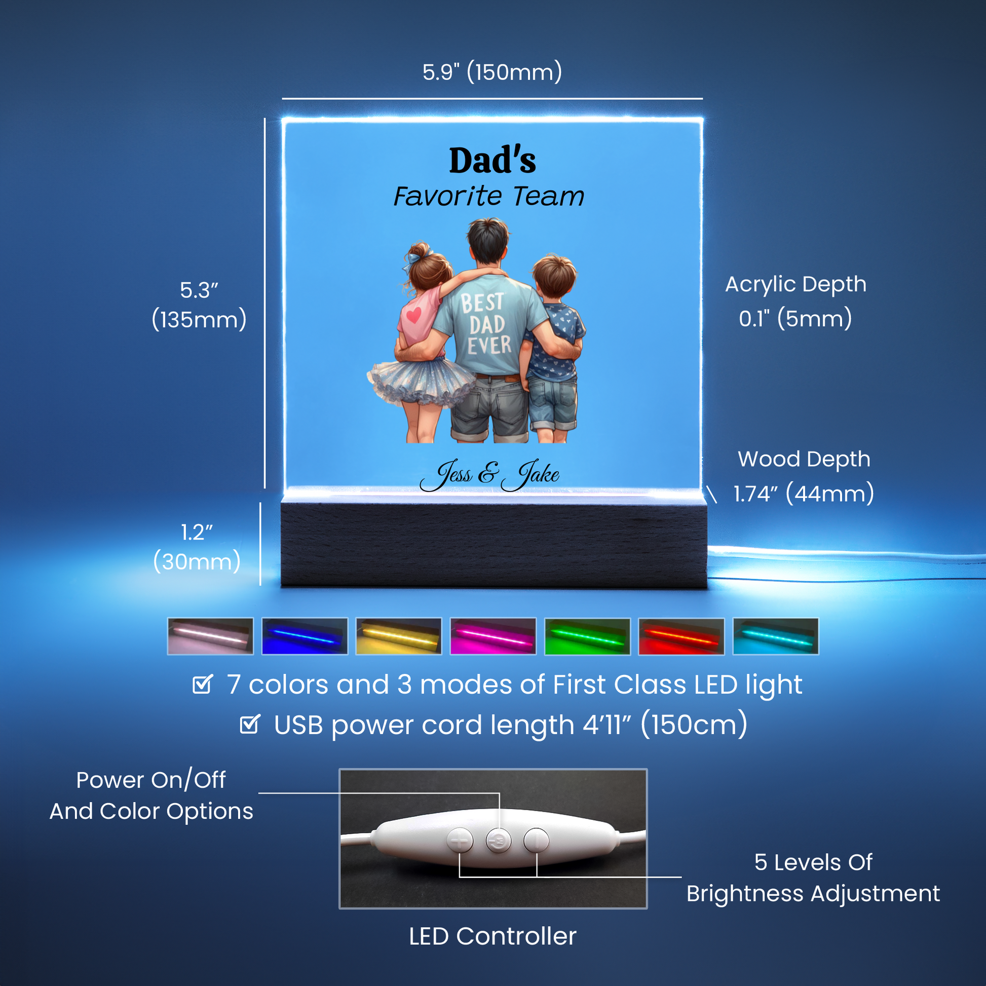 Custom Plaque for Dad Gift-[Heartfelt Family Gift]