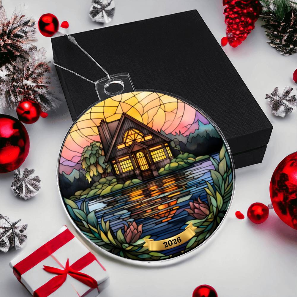 Personalized Lake House Ornament