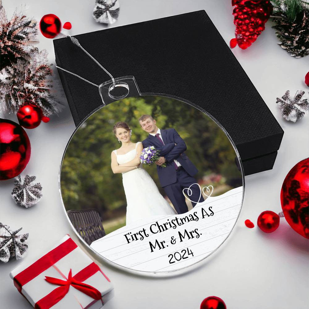 First Christmas as Mr Mrs Married Ornament-[Heartfelt Family Gift]