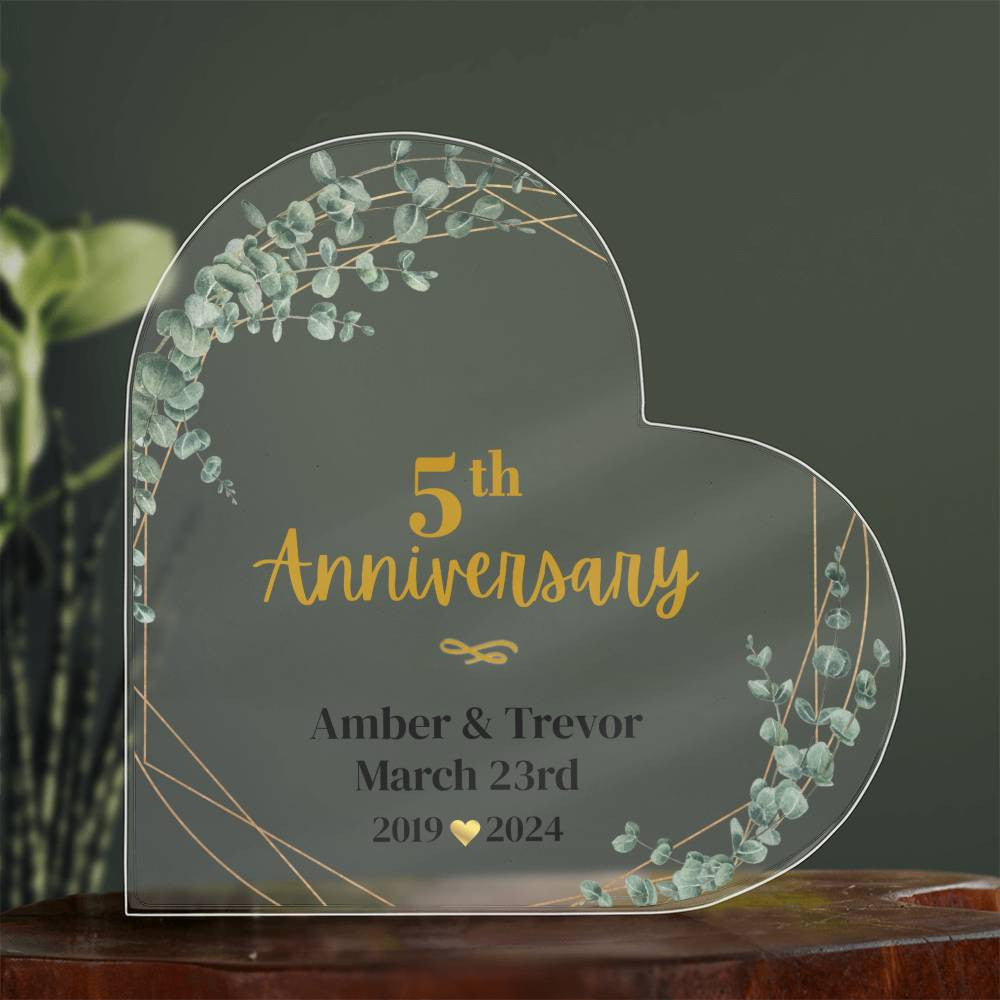 5th Wedding Anniversary Plaque-[Heartfelt Family Gift]