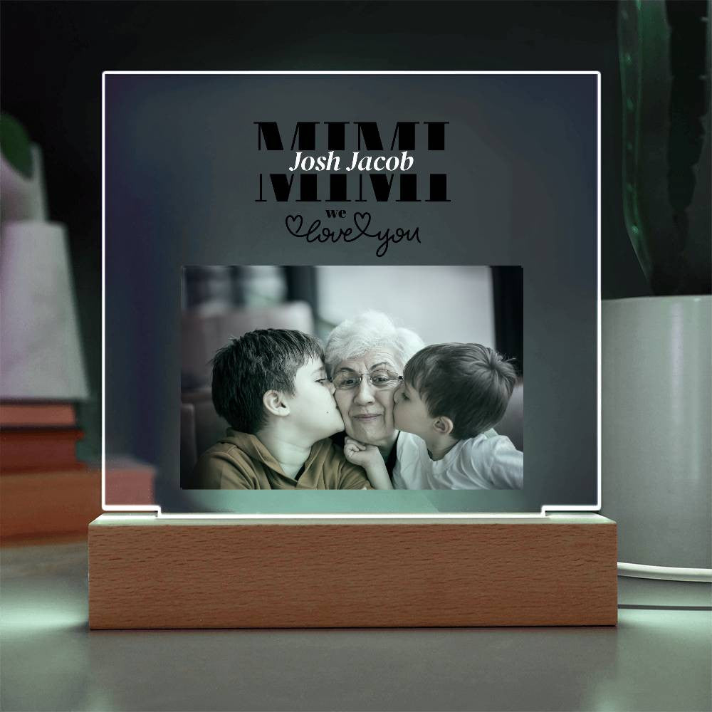 Personalized Mimi Acrylic Plaque with Grandkids Names-[Heartfelt Family Gift]