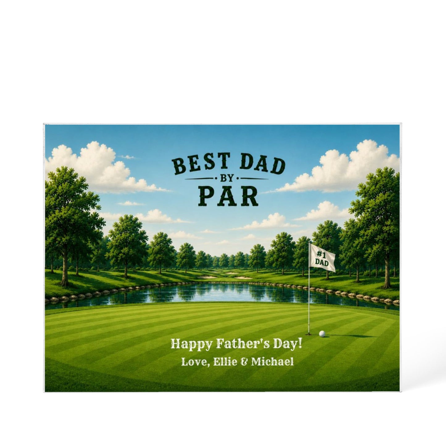 Best Dad By Par Golf Plaque, Personalized Father's Day Gift, Golf Lover Decoration