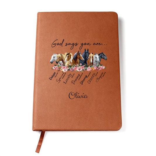 Horses God Says You Are Personalized Name Journal