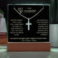 Husband LED Plaque and Cross Necklace Gift Set-[Heartfelt Family Gift]