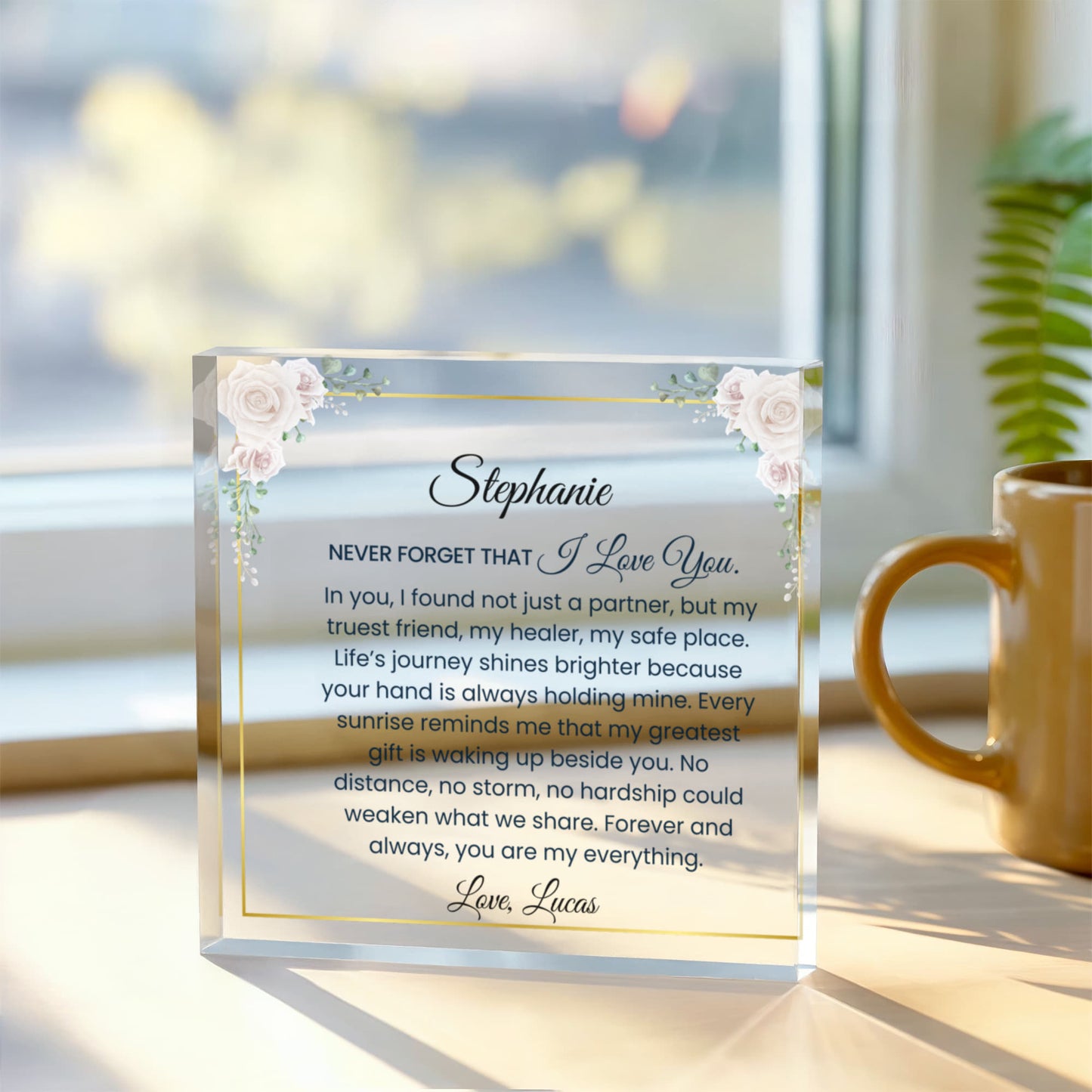 Personalized Love Plaque for Husband or Wife