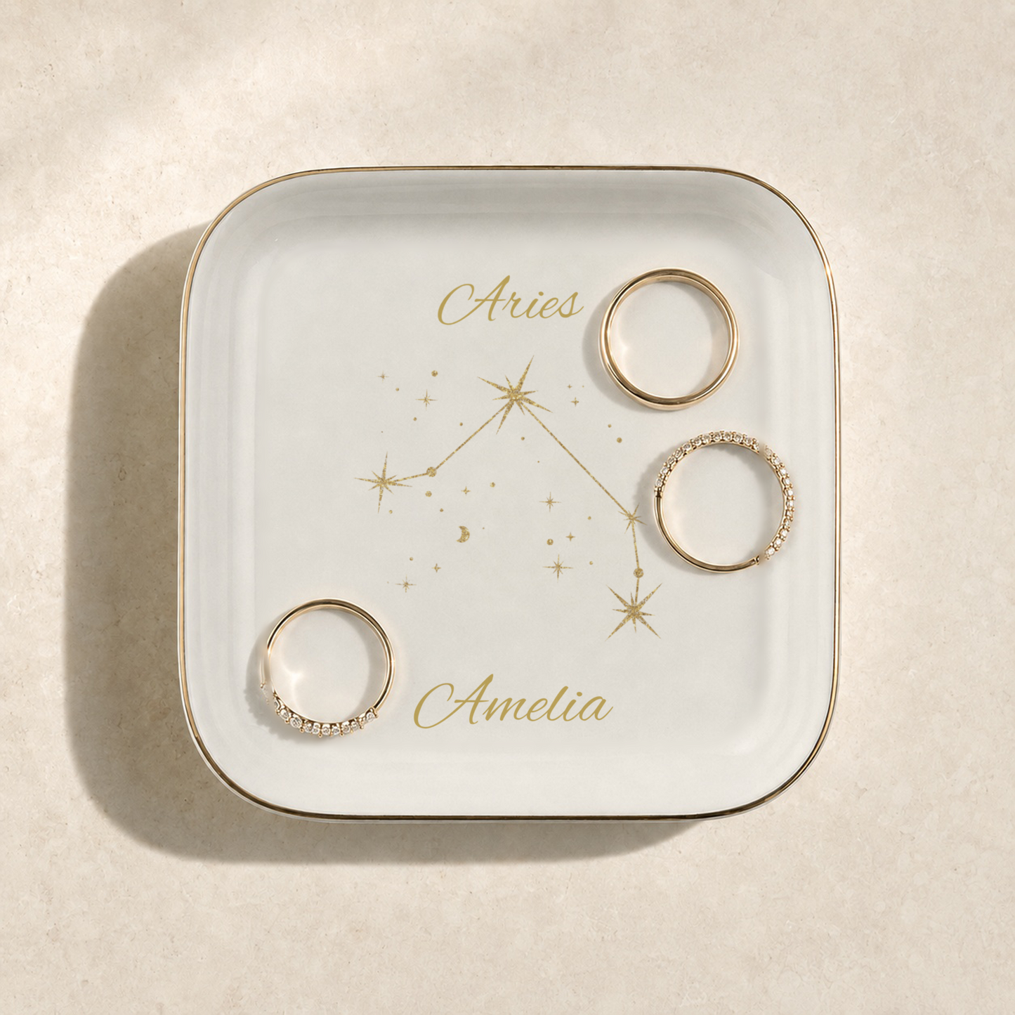 Aries Zodiac Jewelry Dish Gift
