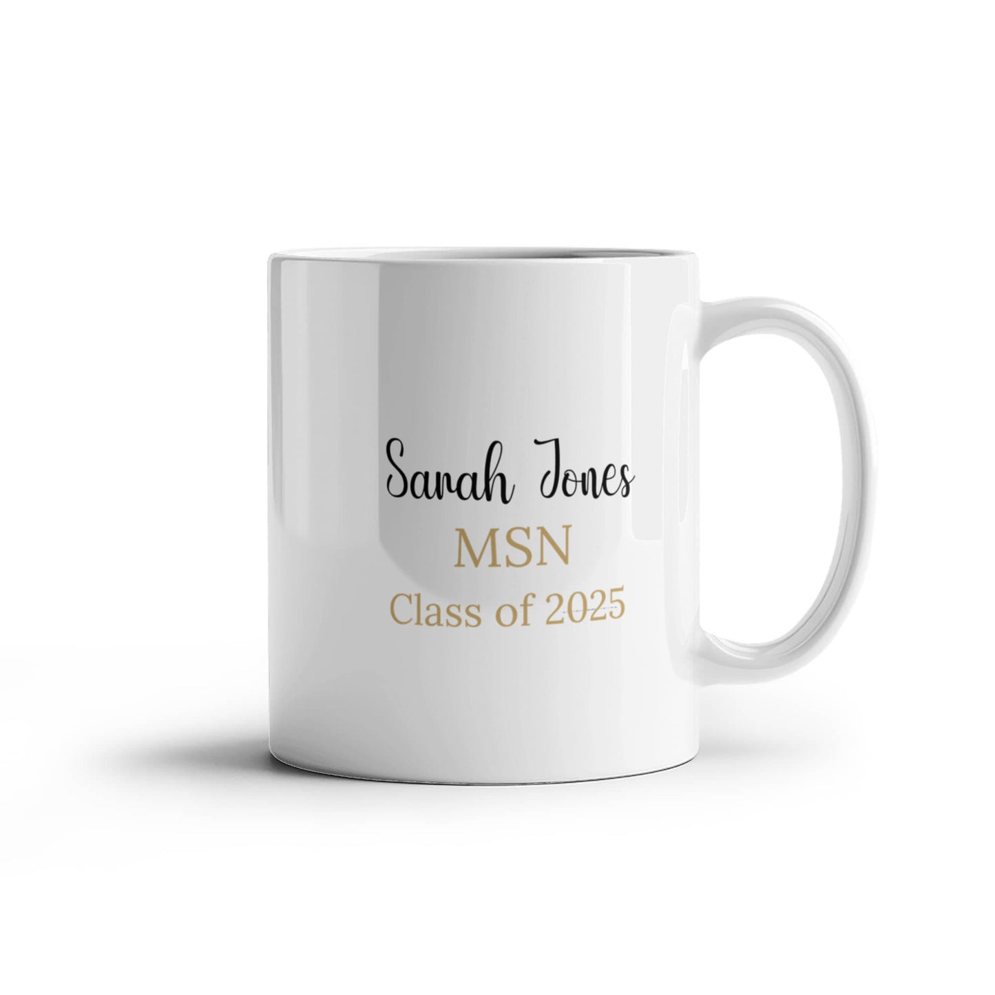 Personalized Masters Degree MSN Nursing Graduation Mug-[Heartfelt Family Gift]