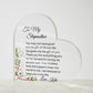 To My Stepmom Acrylic Heart Gift-[Heartfelt Family Gift]