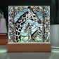 Giraffe Family  Acrylic Square Plaque-[Heartfelt Family Gift]