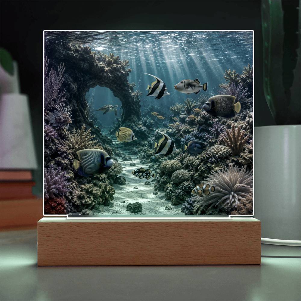 Underwater Coral Reef LED Acrylic Plaque