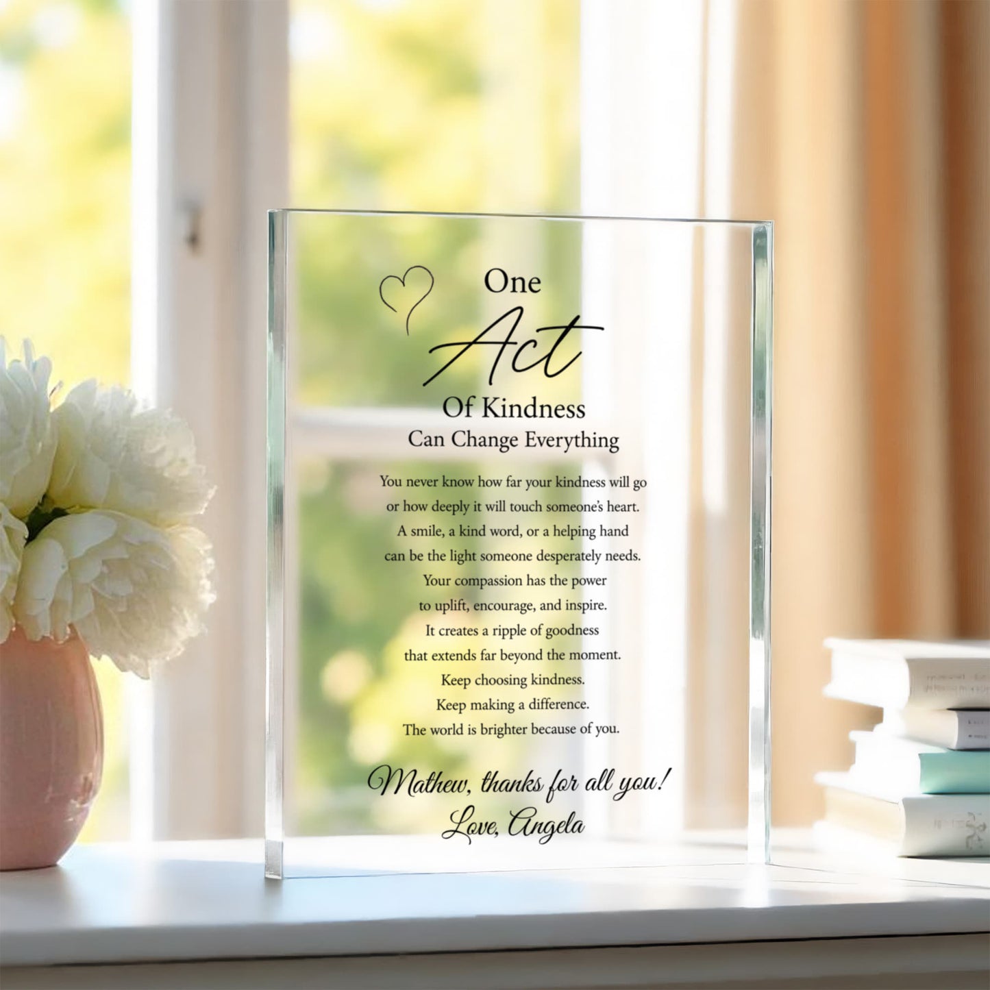 One Act of Kindness Appreciation Plaque Gift