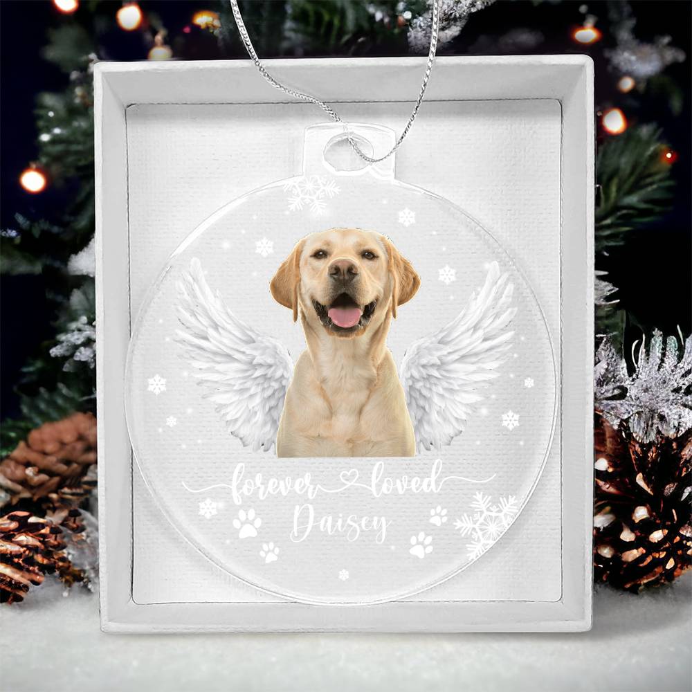 Personalized Pet Photo Memorial Christmas Ornament